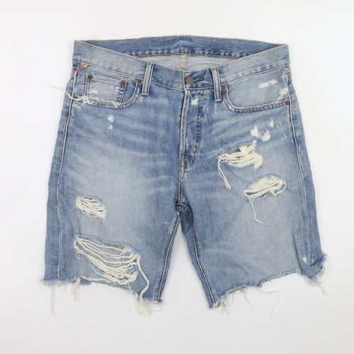 Ralph Lauren Denim & Supply Men's Blue Distressed Denim Shorts Size 30