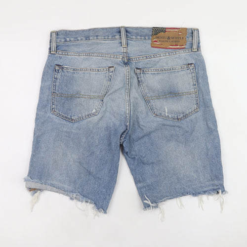 Ralph Lauren Denim & Supply Men's Blue Distressed Denim Shorts Size 30