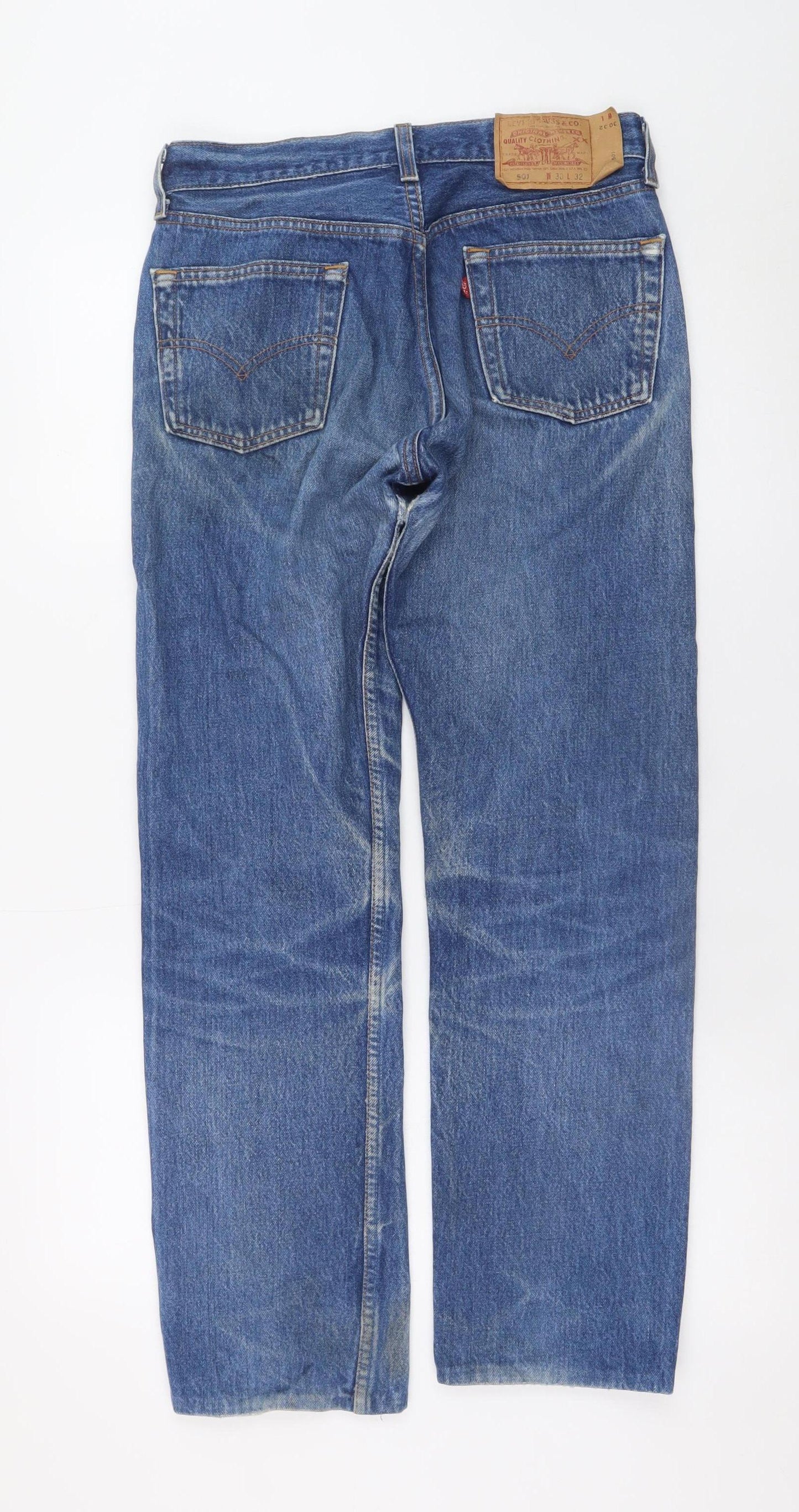Levi's 501 Men's Blue Denim Straight Jeans W30 L32