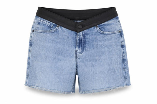Social Tourist Unisex Blue Denim Frayed Shorts Size W28 Regular Fit