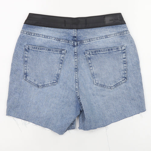 Social Tourist Unisex Blue Denim Frayed Shorts Size W28 Regular Fit