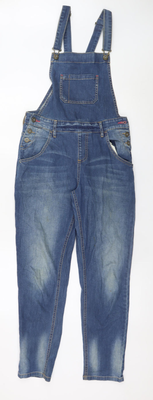 Johnnie b Girls Blue Denim Dungaree Jumpsuit 13-14 Years Adjustable Straps