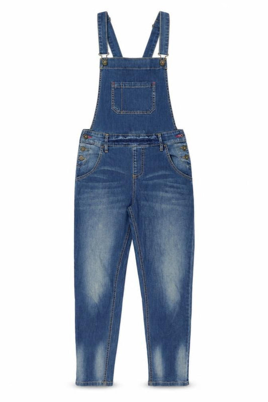 Johnnie b Girls Blue Denim Dungaree Jumpsuit 13-14 Years Adjustable Straps