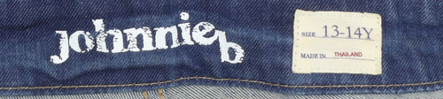 Johnnie b Girls Blue Denim Dungaree Jumpsuit 13-14 Years Adjustable Straps
