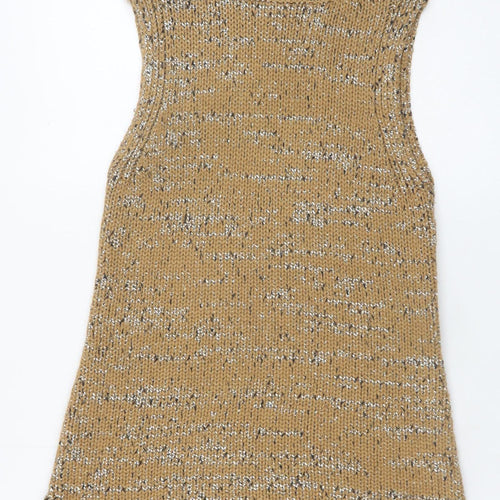 Bellfield Women's Brown Sleeveless Knit Sweater Dress XS