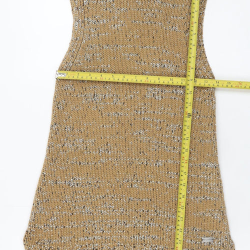 Bellfield Women's Brown Sleeveless Knit Sweater Dress XS