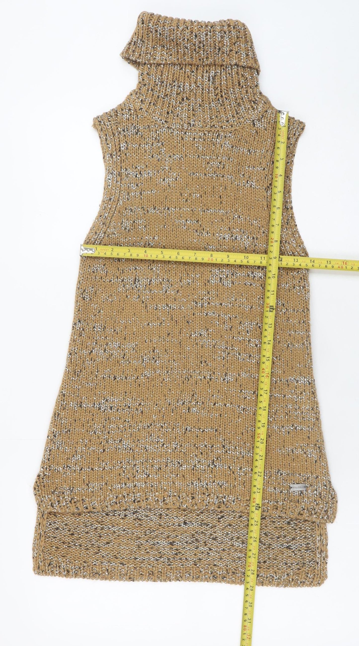 Bellfield Women's Brown Sleeveless Knit Sweater Dress XS