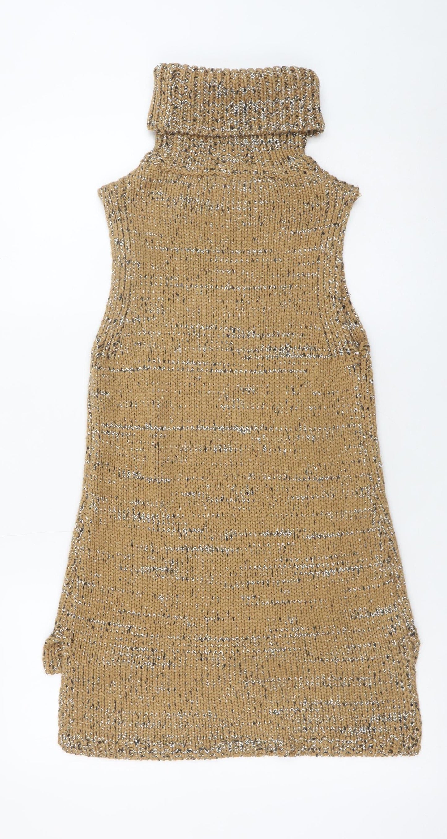 Bellfield Women's Brown Sleeveless Knit Sweater Dress XS