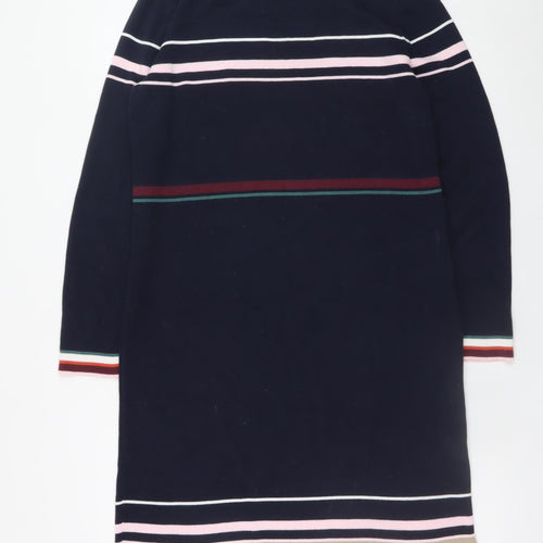 Crew Clothing Women Blue Striped Jumper Dress Size 10