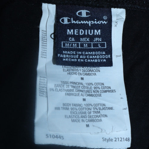 Champion Men's Black Jogger Sweatpants Medium Cotton Blend
