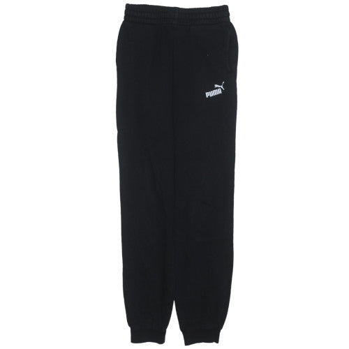 Puma Boys Black Jogger Trousers 13-14 Years Fleece Lined Sportswear