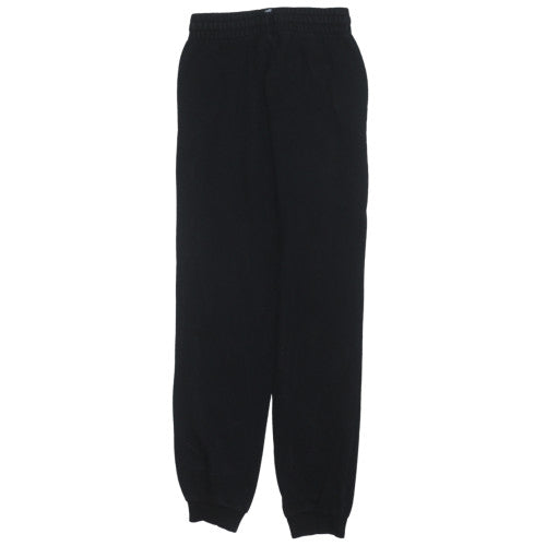 Puma Boys Black Jogger Trousers 13-14 Years Fleece Lined Sportswear