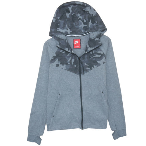 Nike Men's Grey Camo Full Zip Hoodie Size M
