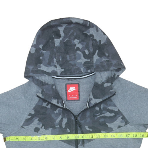 Nike Men's Grey Camo Full Zip Hoodie Size M