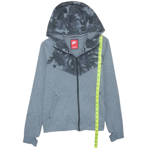 Nike Men's Grey Camo Full Zip Hoodie Size M