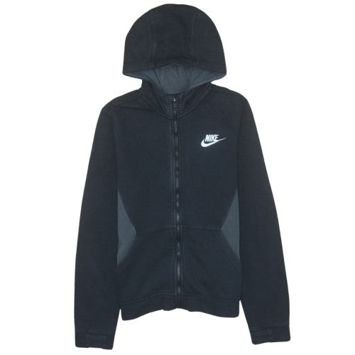 Nike Boys Black Full Zip Hoodie L (147-158cm) Fleece Sweatshirt