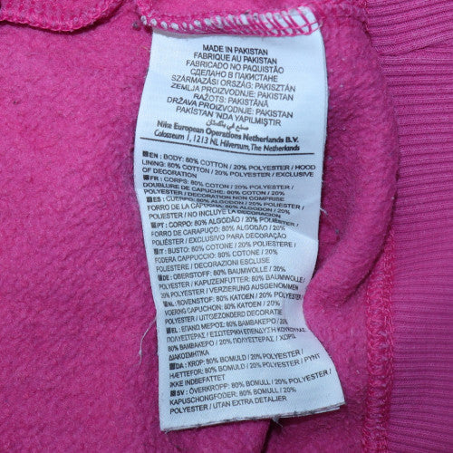 Nike Womens Pink Full Zip Hoodie Medium Cotton Blend Sweatshirt