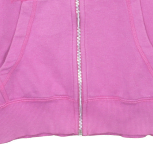 Nike Womens Pink Full Zip Hoodie Medium Cotton Blend Sweatshirt