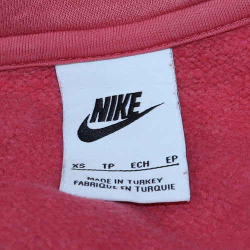 Nike Womens Pink XS 1/2 Zip Pullover Sweatshirt Fleece Lined