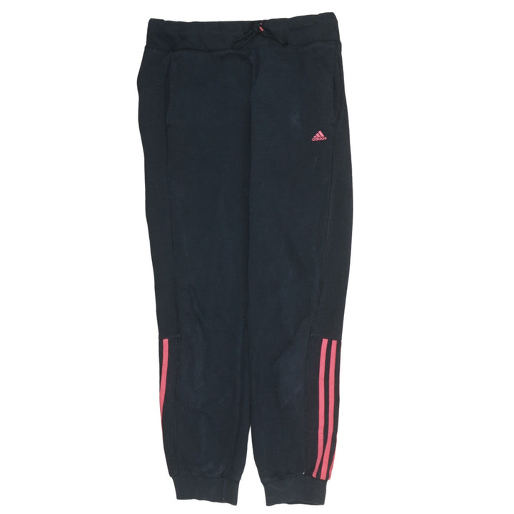 adidas Womens Black Jogger Trousers Size 12-14 Sports Casual