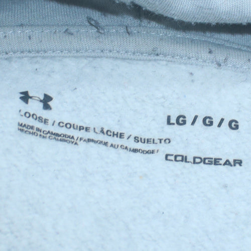 Under Armour Mens Grey Hoodie Large ColdGear Loose Fit Pullover
