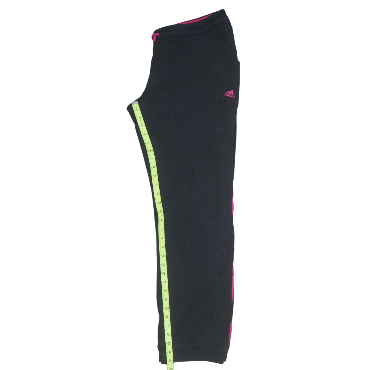 Adidas Women’s Black Pink Stripe Sweatpants M Regular Fit