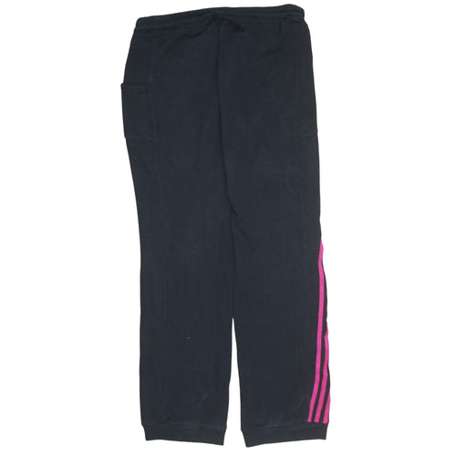 Adidas Women’s Black Pink Stripe Sweatpants M Regular Fit
