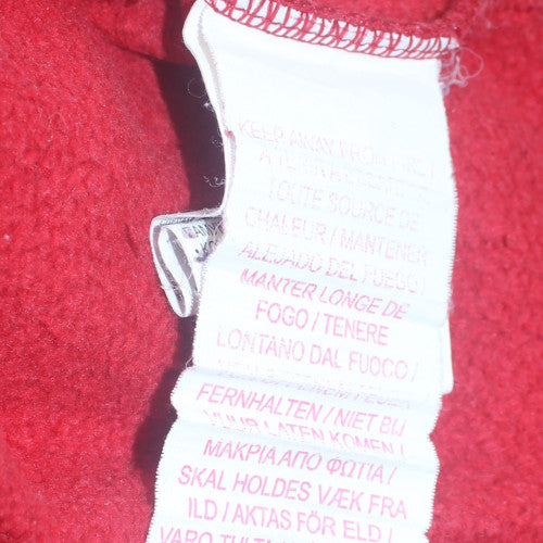 Converse Boys Red Full Zip Hoodie XL 13-15 Years Logo Fleece Sweatshirt