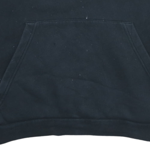 Adidas Men Black L Pullover Hoodie Logo Fleece Sweatshirt
