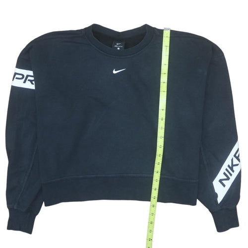 Nike Women Black Dri-FIT Crew Neck Pullover Sweatshirt S