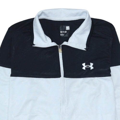 Under Armour Men's White Track Jacket Size S Colourblock Full Zip