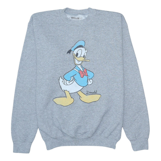 Absolute Cult Women Grey Donald Duck Crew Neck Sweatshirt XL