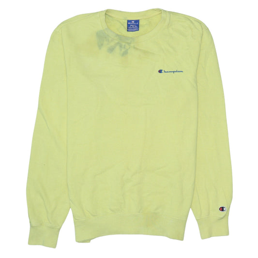 Champion Men's Yellow Small Pullover Crew Neck Sweatshirt