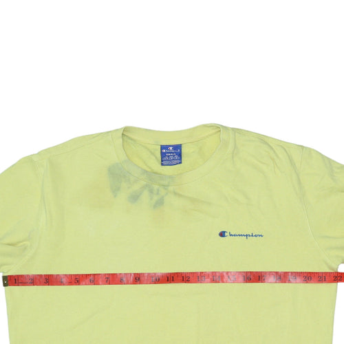 Champion Men's Yellow Small Pullover Crew Neck Sweatshirt