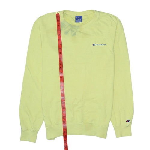 Champion Men's Yellow Small Pullover Crew Neck Sweatshirt