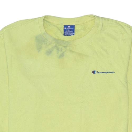 Champion Men's Yellow Small Pullover Crew Neck Sweatshirt