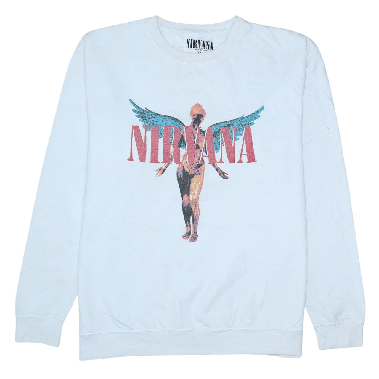 Nirvana Women White XL Pullover Sweatshirt Graphic Print