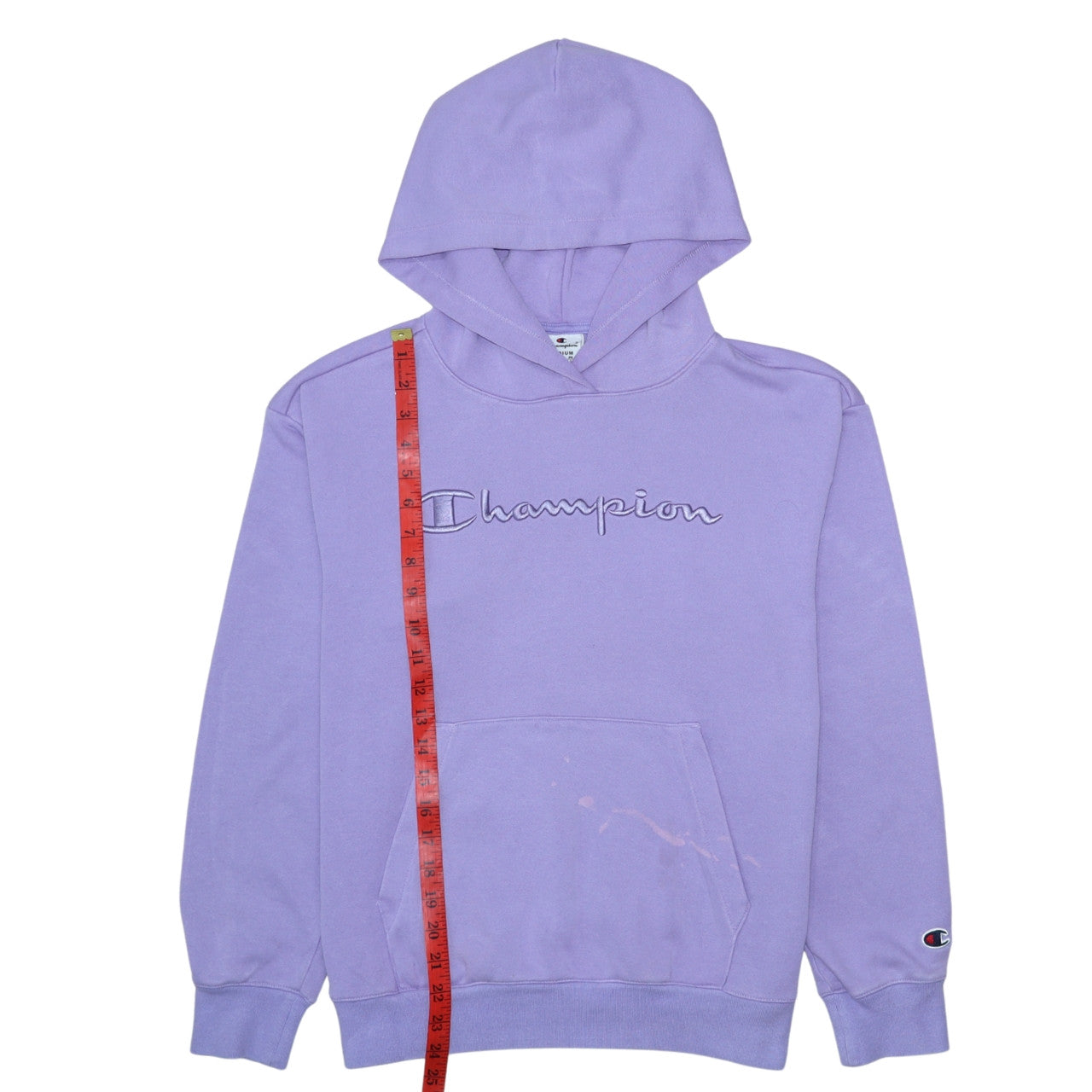 Champion Womens Purple Pullover Hoodie Medium Cotton Blend
