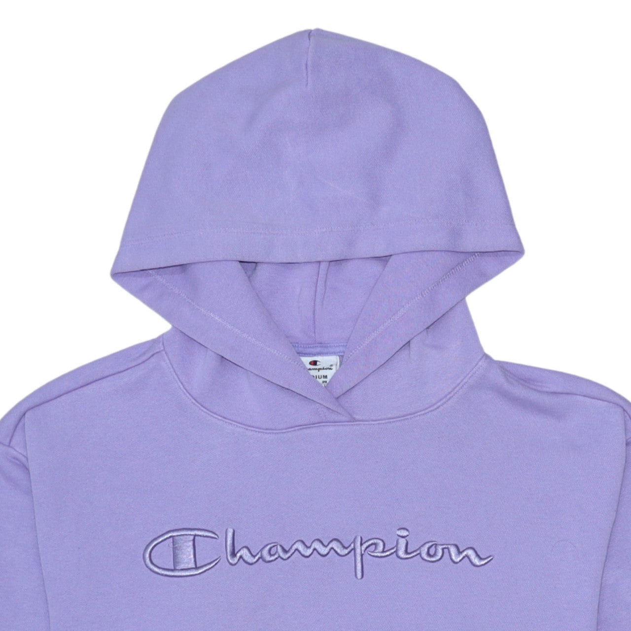 Champion Womens Purple Pullover Hoodie Medium Cotton Blend