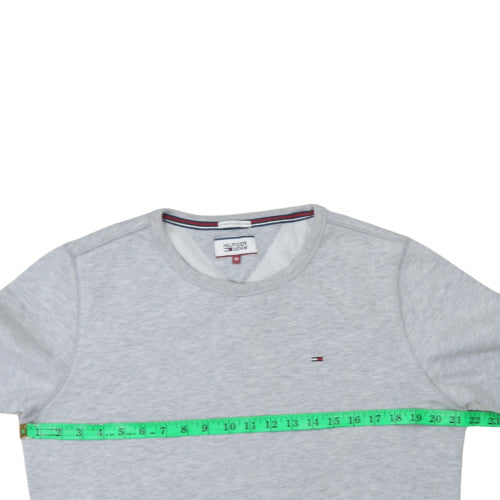 Tommy Hilfiger Men’s Grey Cotton Pullover Sweatshirt M