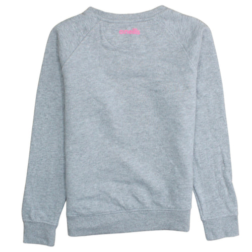 O'Neills Girls Grey Pullover Sweatshirt 9-10 Years Logo Crew Neck