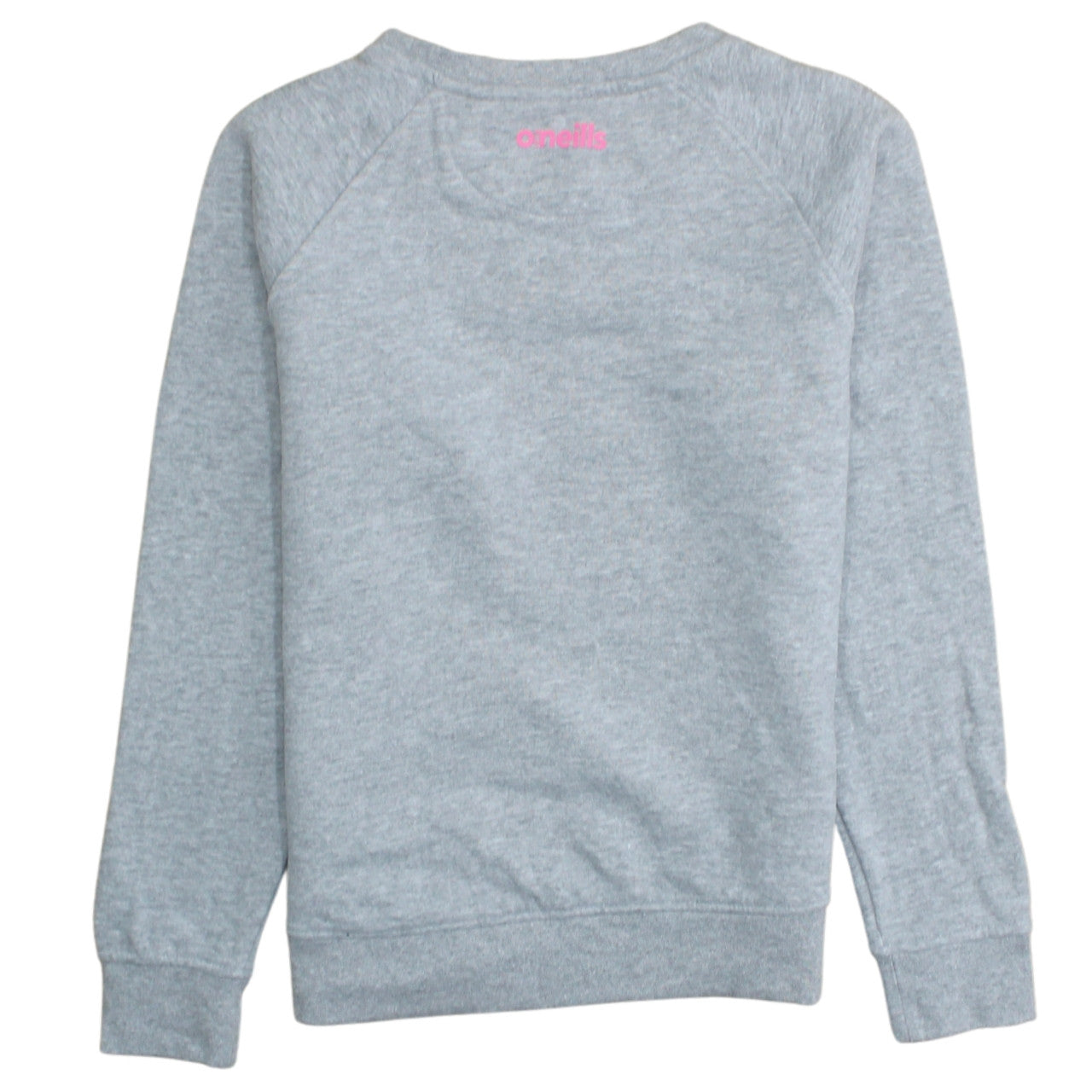 O'Neills Girls Grey Pullover Sweatshirt 9-10 Years Logo Crew Neck