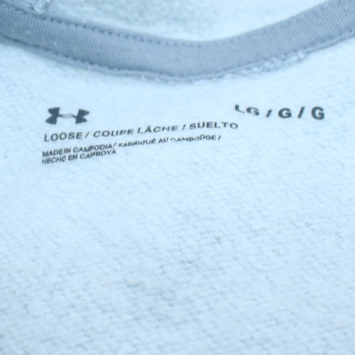 Under Armour Men's Grey Pullover Hoodie Size L Relaxed Fit Fleece