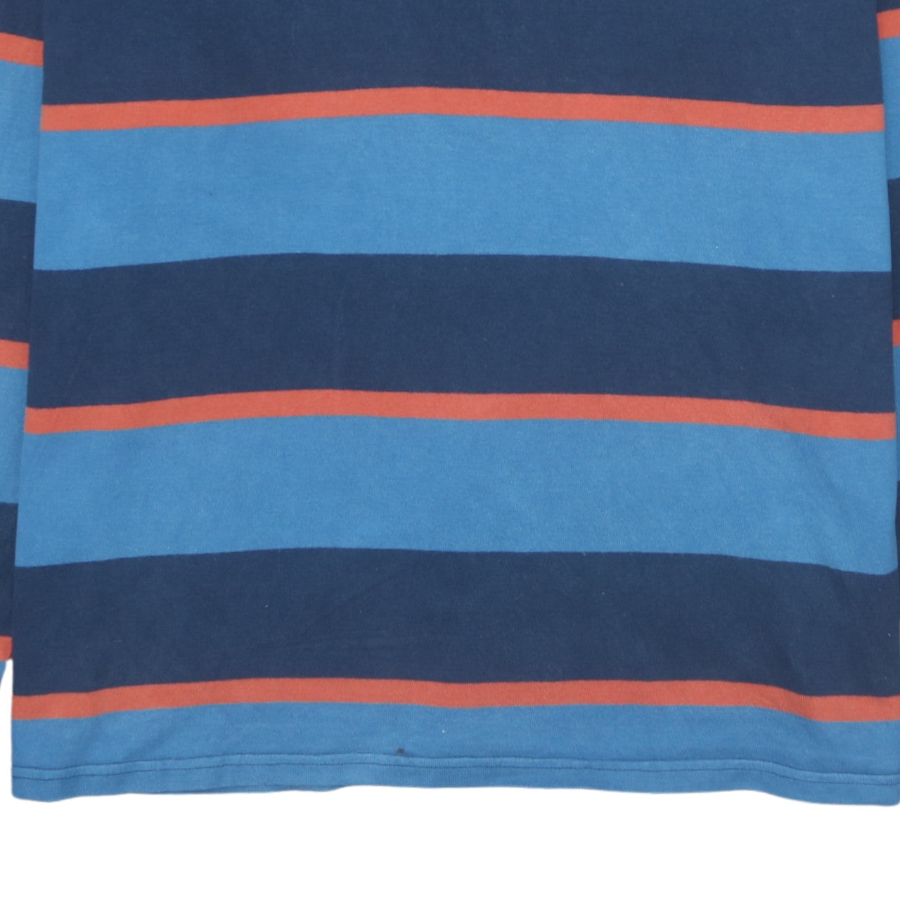 Next Men’s Blue Striped Long Sleeve Cotton Polo Shirt 2XL Regular Fit