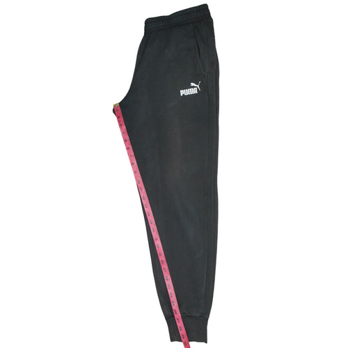 Puma Women’s Black Jogger Trousers L Elastic Waist Fleece