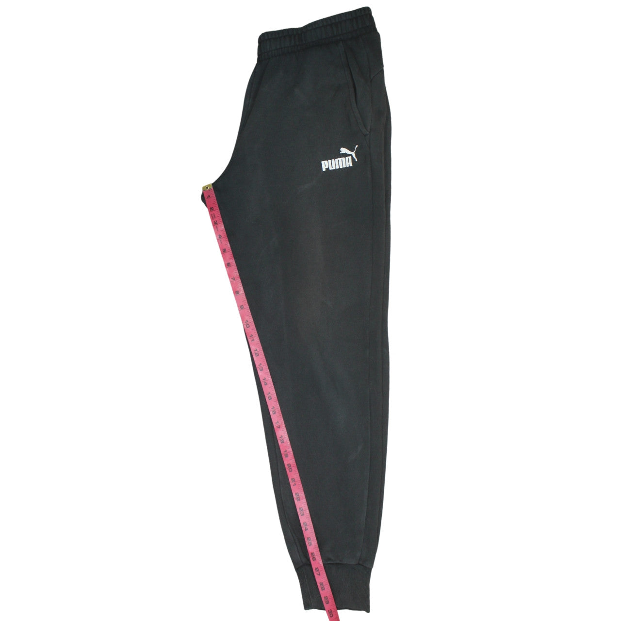 Puma Women’s Black Jogger Trousers L Elastic Waist Fleece