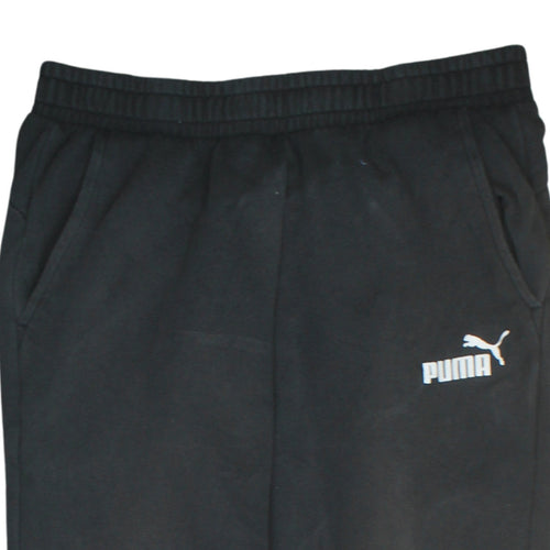 Puma Women’s Black Jogger Trousers L Elastic Waist Fleece
