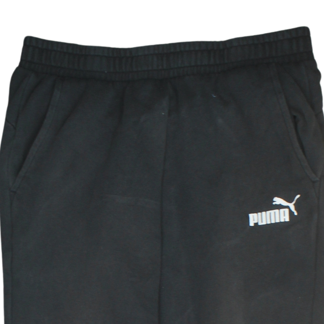Puma Women’s Black Jogger Trousers L Elastic Waist Fleece