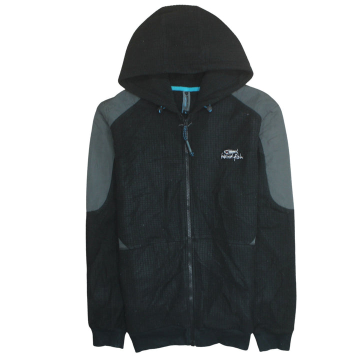 Weird Fish Men's Black Full Zip Hoodie Size M Outdoor Fleece