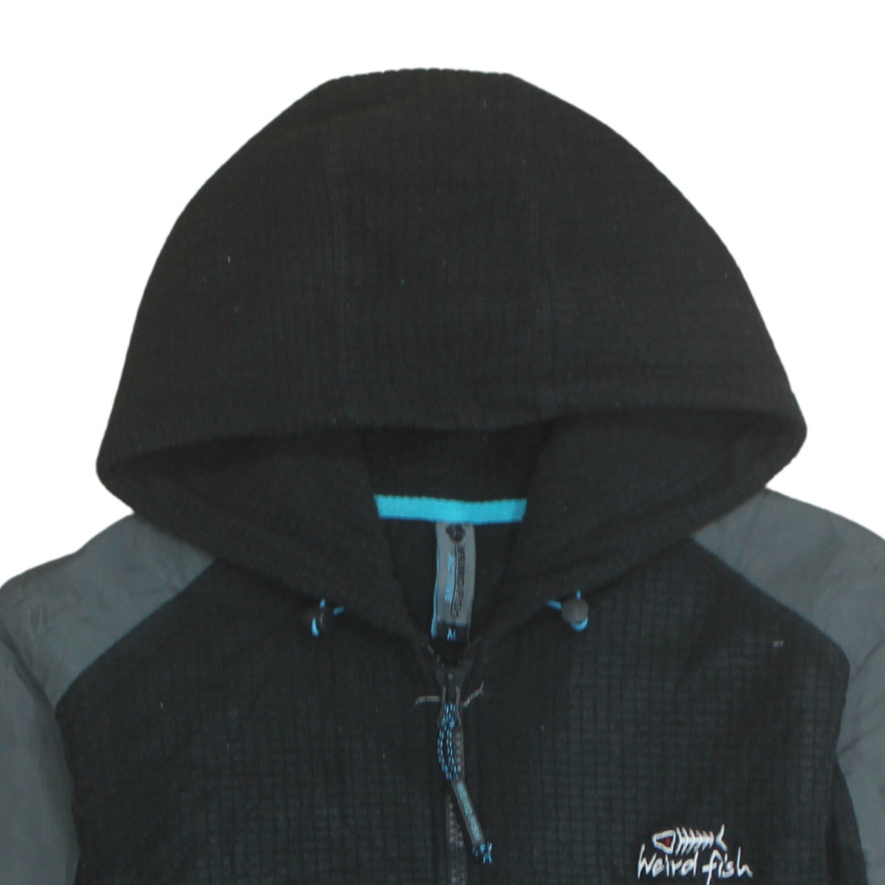 Weird Fish Men's Black Full Zip Hoodie Size M Outdoor Fleece